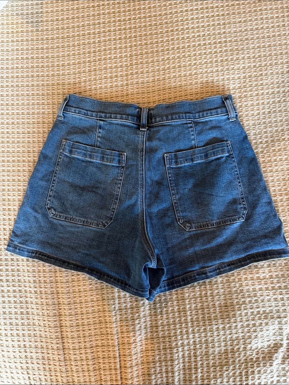 J. Crew Dark Blue High-Rise Denim Shorts - Picture 2 of 3